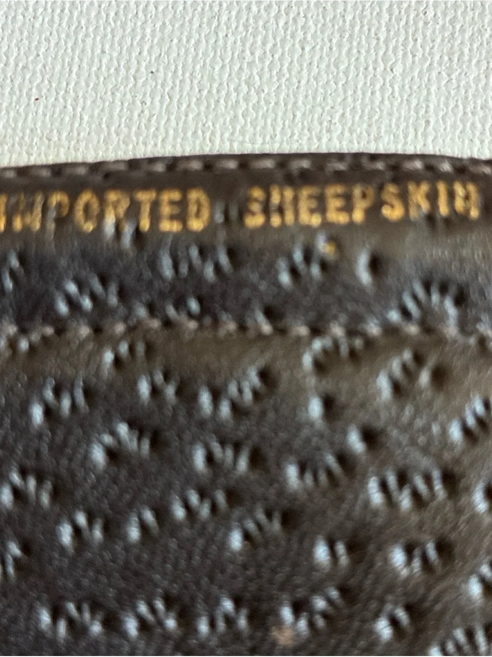 VNTG 1940s-Rogers Air Tite-Tobacco Pouch Imported Sheepskin Dark Brown Gold Zip